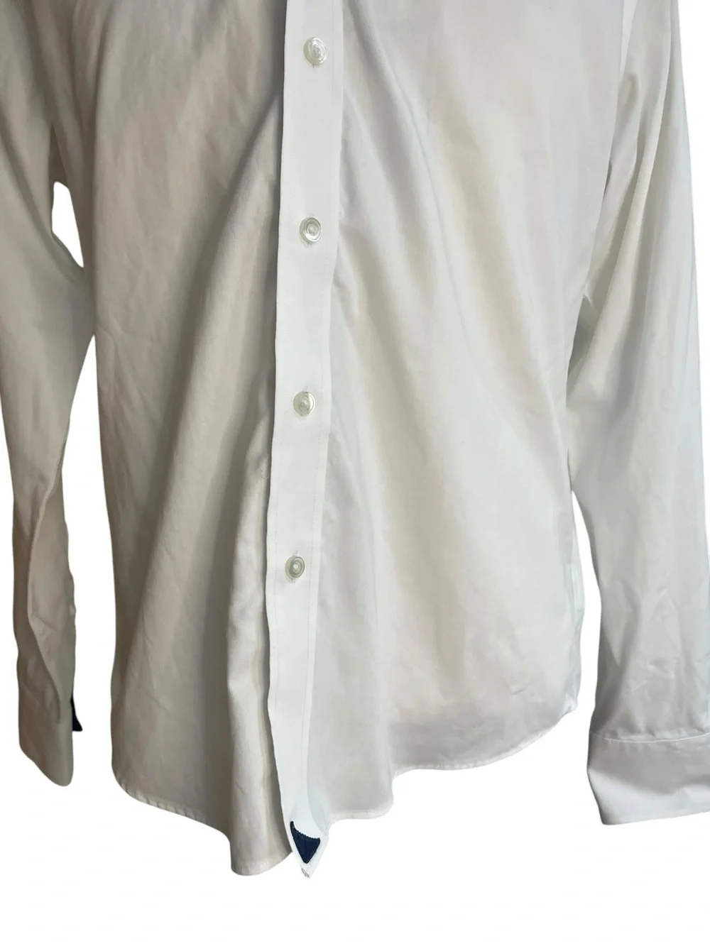 UNTUCKit Las Cases Wrinkle Free Slim Fit Button Down Shirt White Blue